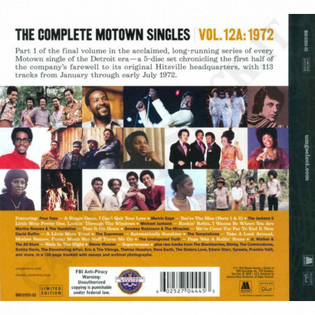 Acquista The Complete Motown Singles - Vol. 12A:1972 a soli 37,99 € su Capitanstock 