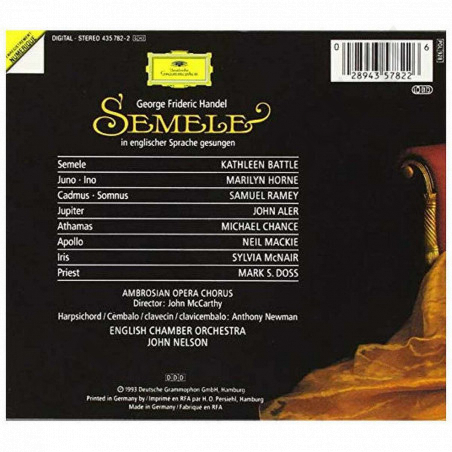 Acquista George Frideric Handel - Semele - Cofanetto - 3CD a soli 25,20 € su Capitanstock 