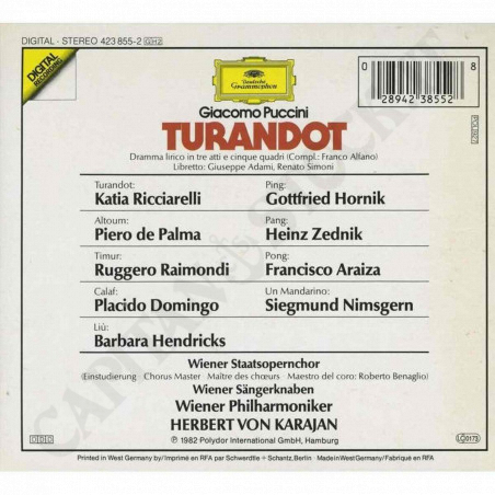 Acquista Giacomo Puccini - Turandot - Cofanetto - CD a soli 18,00 € su Capitanstock 