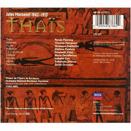 Buy Massenet Thais - Fleming - Hampson - Sabbatini - Abel - Box set - 2 CDs at only €16.00 on Capitanstock