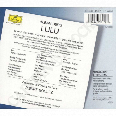 Acquista Alban berg - Lulu - Teresa Stratos - Pierre Boulez - Cofanetto - 3 CD a soli 20,00 € su Capitanstock 