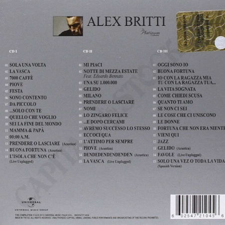 Buy Alex Britti - The Platinum Collection - 3CD at only €11.59 on Capitanstock