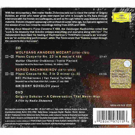 Acquista Sokolov - Mozart - Rachmaninov Concertos - CD+DVD a soli 25,99 € su Capitanstock 