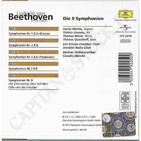 Buy Ludwig Van Beethoven - Die 9 Symphonien - Box set - 5 CDs at only €15.00 on Capitanstock
