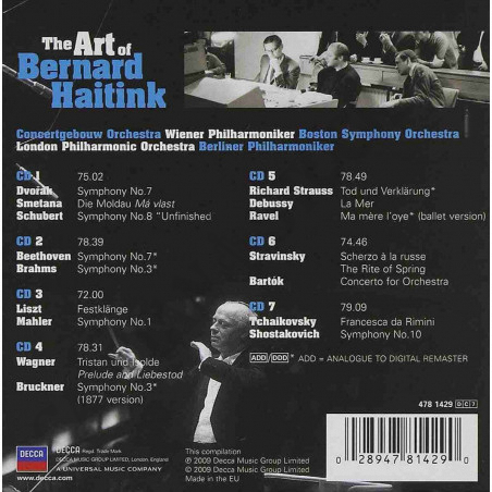 Acquista The Art Of Bernard Haitink - Cofanetto - 7 CD a soli 21,00 € su Capitanstock 