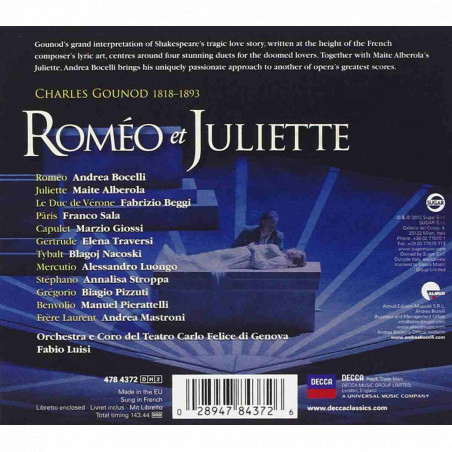 Buy Andrea Bocelli & Maite Alberola - Romeo et Juliette - 2CD at only €18.50 on Capitanstock