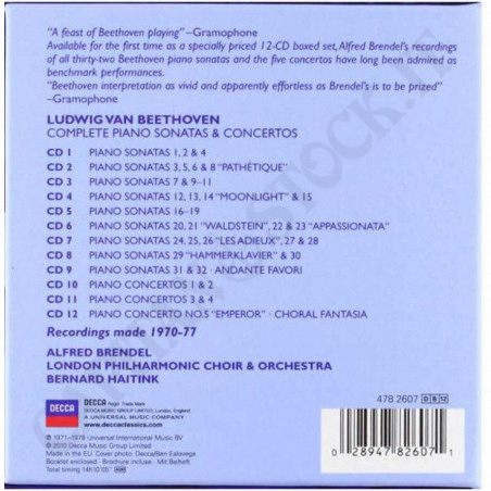 Acquista Alfred Brendel - Beethoven Complete piano Sonatas & Concertos - Cofanetto - 12CD a soli 23,31 € su Capitanstock 