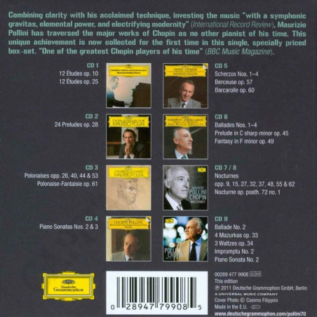 Acquista Maurizio Pollini - Chopin - Cofanetto - 9CD a soli 20,25 € su Capitanstock 