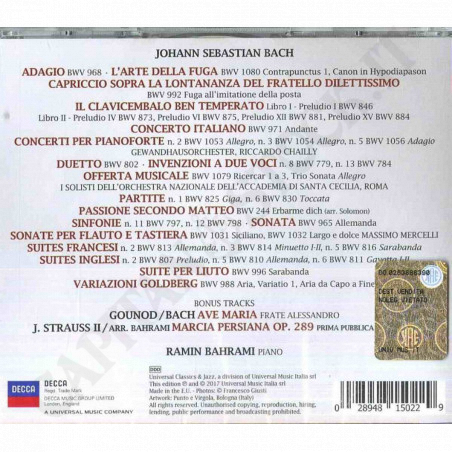 Buy Ramin Bahrami - 40 Years With Bach - CD Album + 2 Bonus Tracks Small Imperfection at only €6.00 on Capitanstock