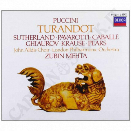 Buy Giacomo Puccini - Turandot By Pavarotti, Caballe, Metha, Sutherland - 2CD at only €16.90 on Capitanstock
