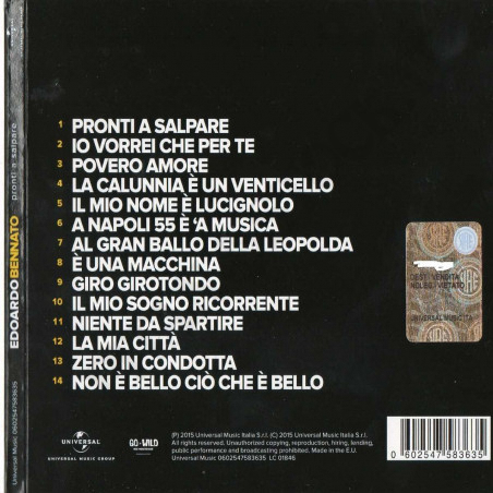 Buy Edoardo Bennato - Ready To Sail CD at only €6.90 on Capitanstock