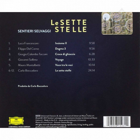 Acquista Sentieri Selvaggi - Le Sette Stelle - CD a soli 3,90 € su Capitanstock 