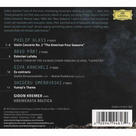 Buy Kremer/ Baltica - New Seasons - CD at only €7.90 on Capitanstock