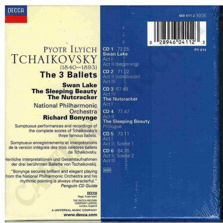 Acquista Tchaikovsky - The 3 Ballets - Richard Bonynge - 6 CD a soli 13,78 € su Capitanstock 