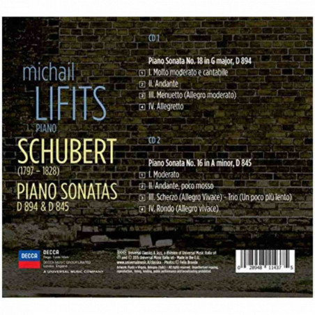 Buy Michail Lifits - Schubert Piano Sonatas D894-845 - 2CD at only €7.21 on Capitanstock