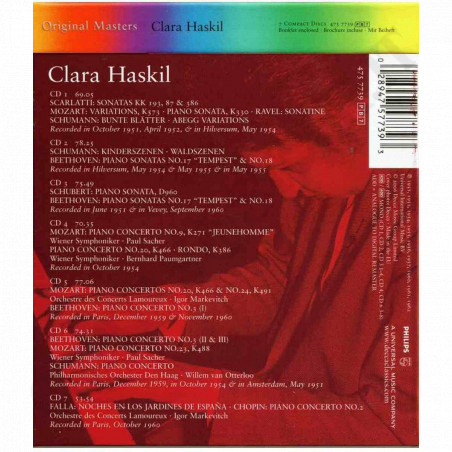 Acquista Clara Haskil - Philips Recordings 1951-60 - 7CD a soli 254,15 € su Capitanstock 