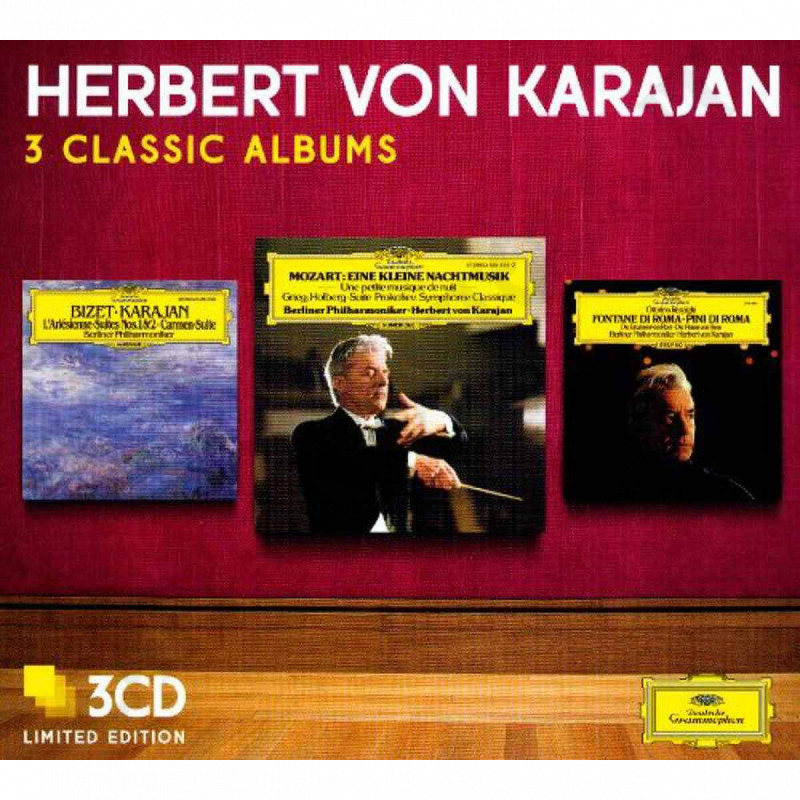 Herbert Von Karajan - 3 Classic Albums - Mozart / Bizet / Respighi - 3CD