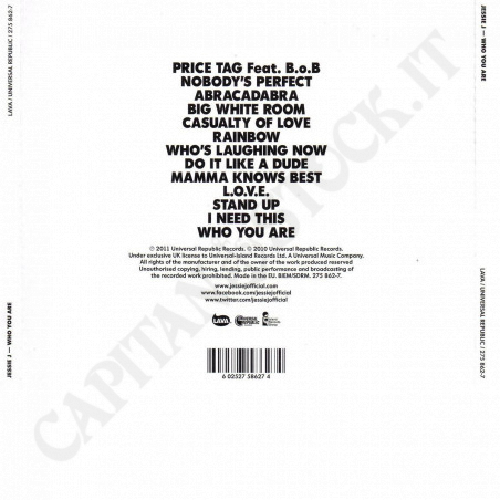 Acquista Jessie J - Who You Are CD a soli 4,50 € su Capitanstock 