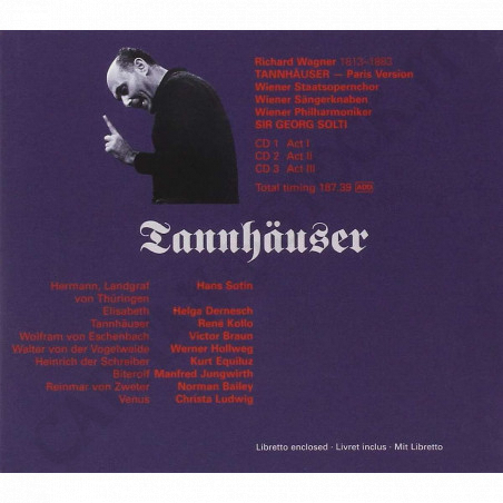 Acquista Richard Wagner - Tannhauser Opera Completa By Solti - 3CD a soli 32,50 € su Capitanstock 