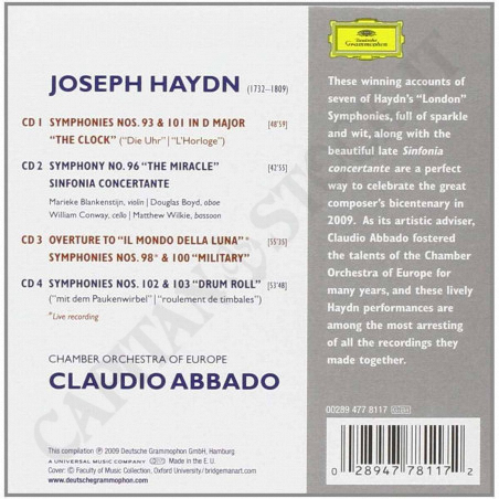 Acquista Joseph Haydn - Chamber Orchestra Of Europe - 4 CD a soli 22,00 € su Capitanstock 