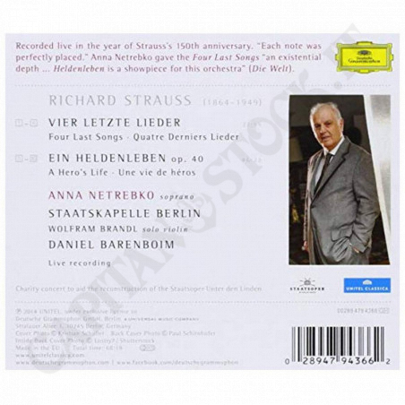 Buy Richard Strauss - Anna Netrebko - Straatskapelle Berlin - Daniel Barenboim - CD at only €10.00 on Capitanstock