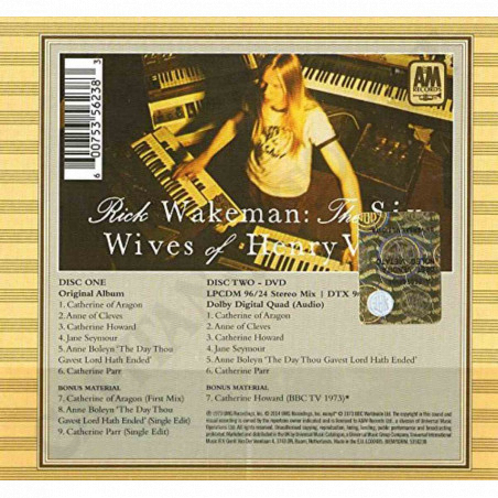 Acquista Rick Wakeman - The Six Wives of Henry VIII - CD & DVD a soli 6,04 € su Capitanstock 