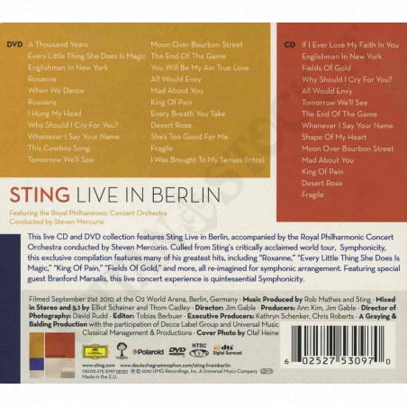 Acquista Sting - Live in Berlin - CD+DVD a soli 13,90 € su Capitanstock 