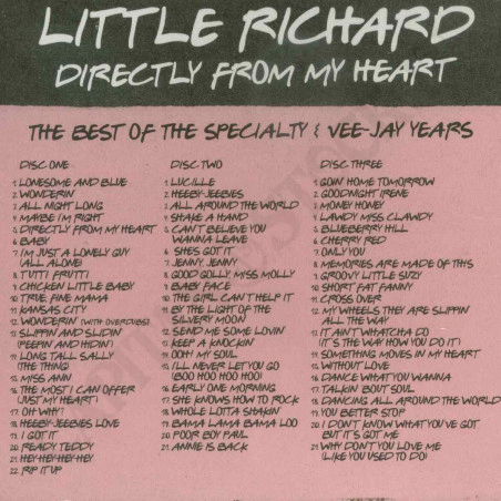 Acquista Little richard - Directly From My Heart - Cofanetto 3 CD a soli 19,90 € su Capitanstock 