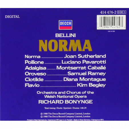 Buy Vincenzo Bellini - Norma By The Opera Company - 3 CDs at only €17.10 on Capitanstock