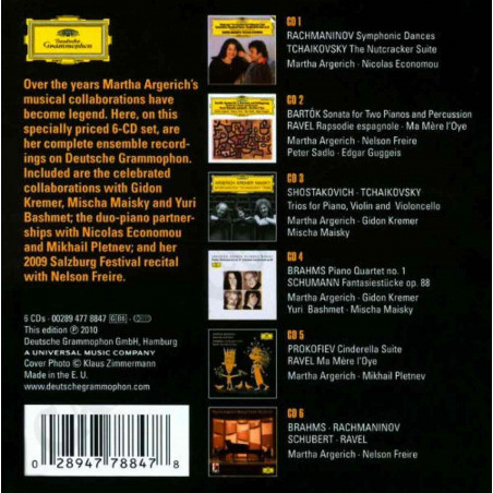 Acquista Marta Argerich - The Collection 3 - Chamber Ensembles - 6 CD a soli 38,00 € su Capitanstock 