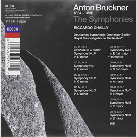Acquista Bruckner - The Symphonies - Riccardo Chailly - 10 CD a soli 34,90 € su Capitanstock 