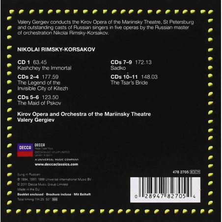 Acquista Rimsky - Korsakov - 5 Operas - 11 CD a soli 26,35 € su Capitanstock 