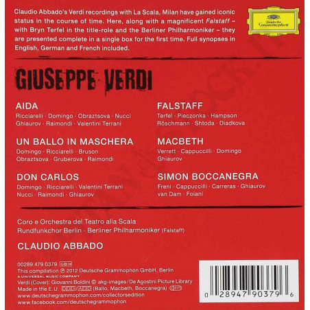 Buy Giuseppe Verdi - Abbado - 14 CDs at only €28.35 on Capitanstock