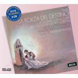 Verdi The Force of Destiny Tebaldi Del Monaco Batianini Molinari Pradelli 3 CD