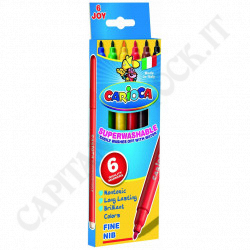 Carioca Joy Super Washable Markers Pack of 6 Assorted Colors