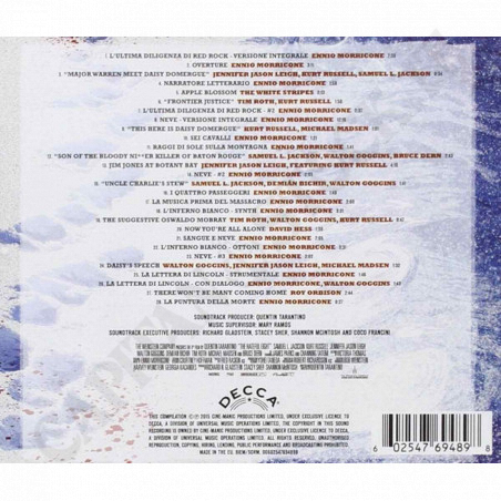 Acquista The Hateful Eight - Soundtrack - CD a soli 5,00 € su Capitanstock 