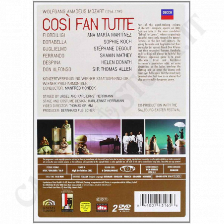 Buy Wolfgang Amadeus Mozart - So Fan All - 2 DVDs at only €11.90 on Capitanstock