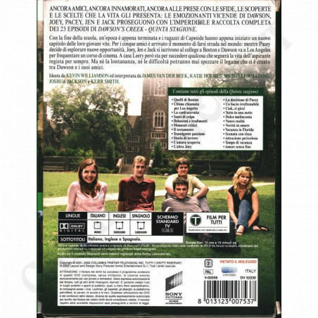 Buy Dawson's Creek Fifth Season 6 DVD Discs at only €18.50 on Capitanstock