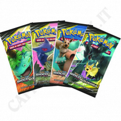 Pokémon Sun And Moon Team Game Complete ArtSet 4 Packets IT