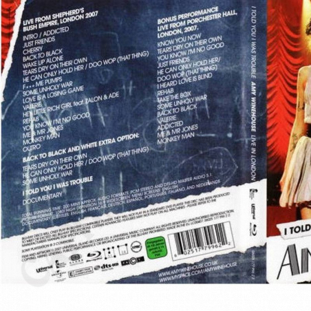 Acquista Amy Winehouse I Told You I Was Trouble DVD a soli 7,11 € su Capitanstock 