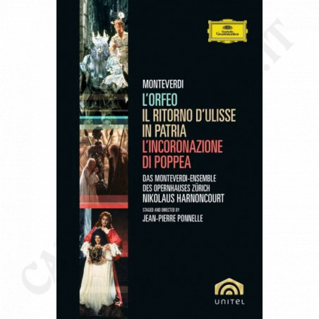 Acquista Monteverdi - L'Orfeo, L'Incoronazione di Poppea, il Ritorno di Ulisse 5 DVD a soli 36,90 € su Capitanstock 