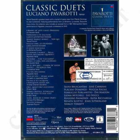 Acquista Luciano Pavarotti Classic Duets DVD a soli 7,90 € su Capitanstock 