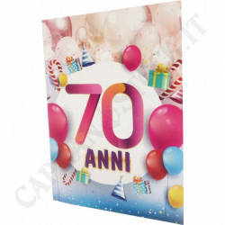 Acquista Biglietto di Auguri di Compleanno con Busta - 70 Anni a soli 1,90 € su Capitanstock 