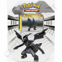 Pokémon Zekrom PV 130 Tin Box with Rare Card and Single Black and White Sachet - Small Imperfections