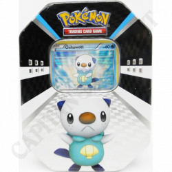 Pokémon Oshawott PV 60 Tin Box con Carta Rara e Singola Bustina Nero e Bianco
