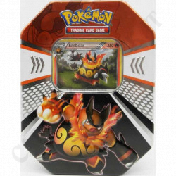 Pokémon Emboar PV 150 Tin Box con Carta Rara e Singola Bustina Nero e Bianco Nuove Forze