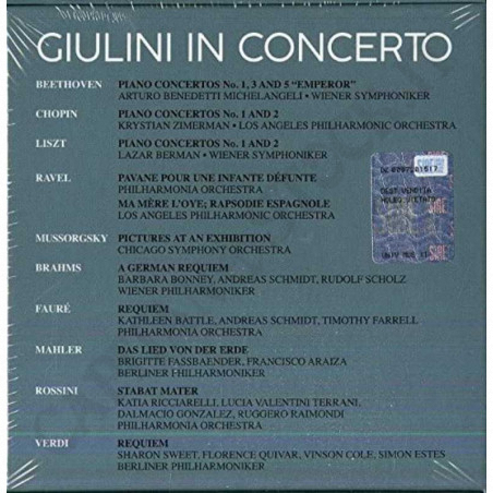 Acquista Deutsche Grammophon Giulini in Concerto Cofanetto CD a soli 24,90 € su Capitanstock 