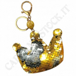Cicaboom Pop Star Reversible Sequins Keychain - Crown
