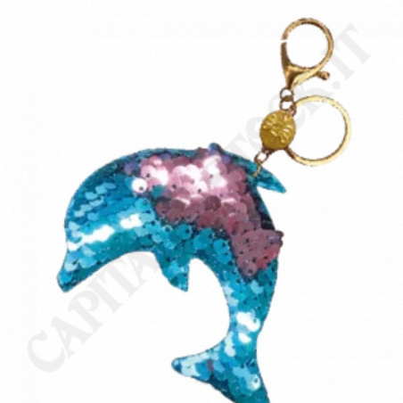 Cicaboom Pop Star Reversible Sequins Keychain - Dolphin