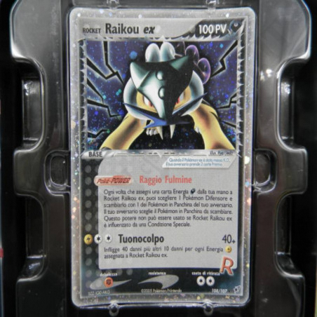 Acquista Pokémon Tin Box con Carta Rara Raikou EX 100 PV - Lievi Imperfezioni a soli 29,90 € su Capitanstock 